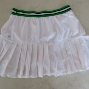 IVL Pleated Tennis Skirt with Green Trim and Shorts